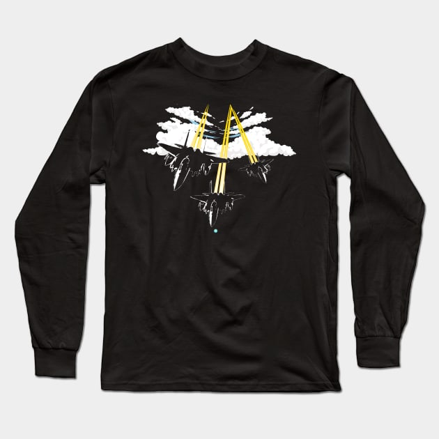 F 16 Fighting Falcon Top Gun Maverick Gift Long Sleeve T-Shirt by woormle